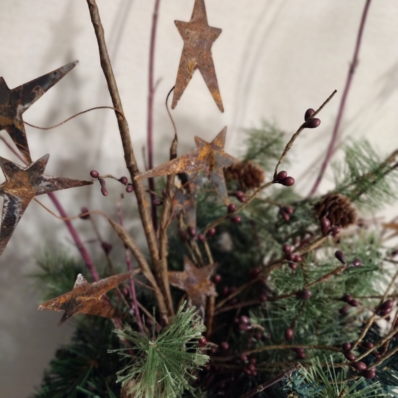 Primitive Faux Winter Arrangement - Picture 2 of 9